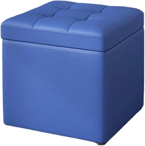 AIYI HOME オットマン 足置き台 収納 スツール 化粧スツール 踏み台 収納ボックス 収納ケース ステップ台 収納箱 玄関スツール 腰掛け 持ち運びに便利 完成品 フットレスト ストレージチェア 足枕 おしゃれ 可愛い リビング/玄関/寝室適用 (