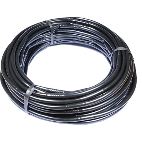 Patio Gardening Automatic Irrigation drip line/Soaker Hose/Leaky Pipe Watering System,100m Length self Cleaning Built in drippers Cover