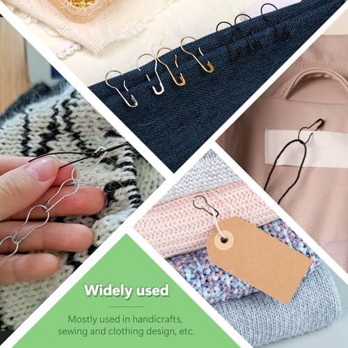 Lunarm 600 peças de alfinetes de segurança, lâmpada de 3 cores, pinos de metal, acessórios doméstico