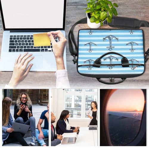 Bolso para portátil con patrón de anclas 15 pulgadas miniatura 6