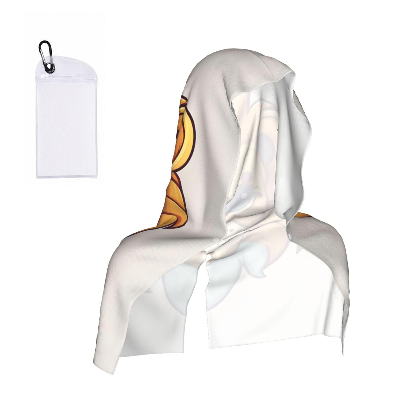 CNTDBU Cartoon cute little lion Cooling Towel Hooded-Instant Chill Neck Cover for Sports, UV Cooling Rag for Running Gym