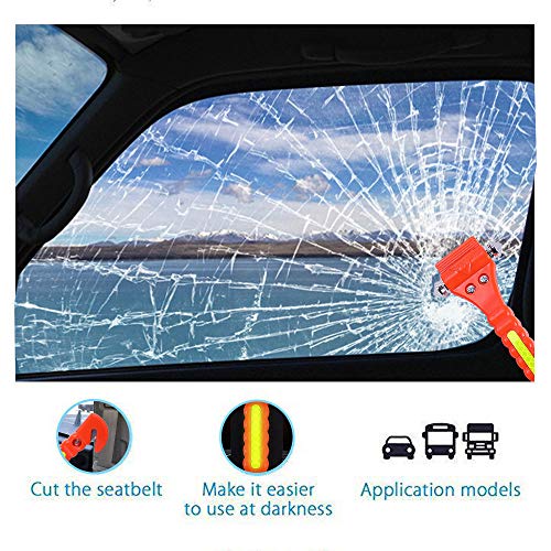 Godecho DCHAMMER 4 Pcs Car Emergency Escape Window Breaker And Seat Belt Cutter Hammer thumb #3