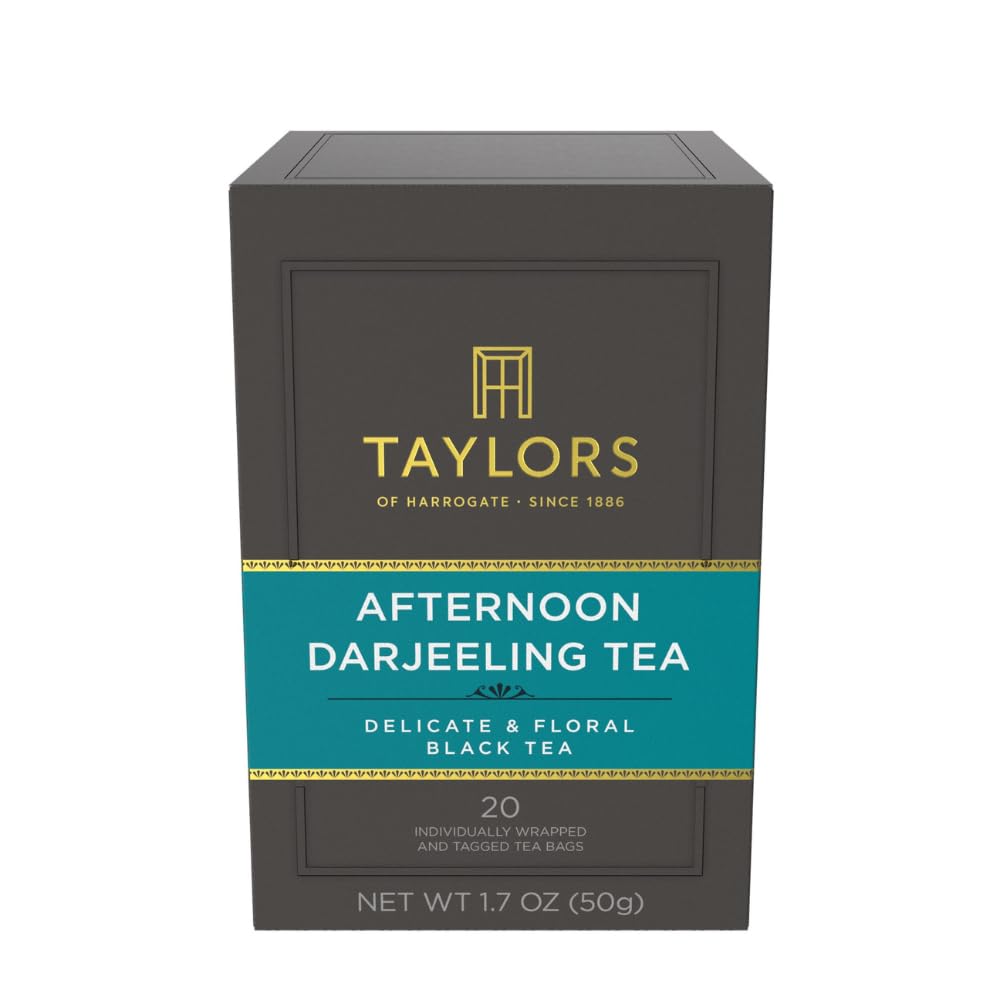 Taylors of Harrogate Afternoon Darjeeling Tea, 20 Tea Bags (Pack of 6, Total 120 Teabags)