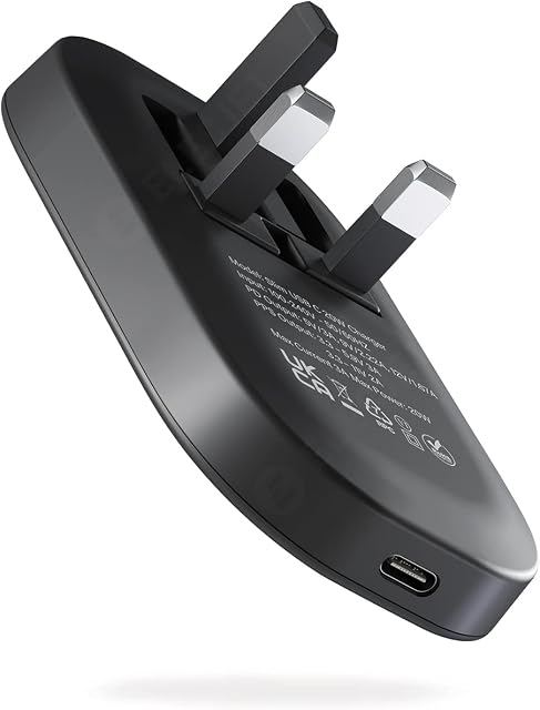 ELECJET Slim Flat USB C Wall Charger | Folding Plug | Travel Friendly Adapter | PD QC 4.0 | iPhone 13/12/11/X/8, Samsung S22/S21/Note 20/10/Ultra/Plus, iPad Air/Pro/Mini