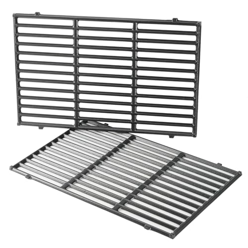 onlyfire Grille de Cuisson en Fonte pour Barbecue à Gaz Weber Genesis 300 Seire - Accessoire pour Weber Genesis 300 Seire - 2 Pièces - 49.5 x 32.5 cm