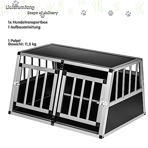 PETSTUFF Hundebox schräge Frontseite und Rückwand 75° - Größenwahl, Zwei Türen