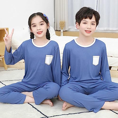 Kids 𝐏ajama Sets 2-Piece Boys Girls Toddler 𝐒𝐥𝐞𝐞𝐩wear Long Sleeve Top & Pants with Pocket, Soft Cotton 𝐏JS Outfit2