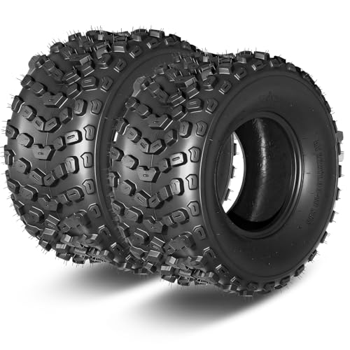MOTOOS Set of 2 ATV/UTV Tires 22x11-10 6PR 22x11x10 All-Terrain Tires Tubeless Puncture Resistant Directional Tread