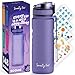 Sweety Fox Trinkflasche Kinder Kohlensäure Geeignet 500ml, Lila - Trinkflasche Sport 100% Auslaufsicher & Wasserflasche Spülmaschinenfest