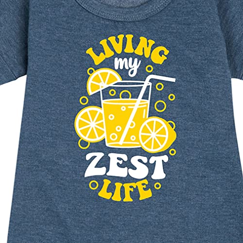 Instant Message - Living My Zest Life - Toddler & Youth Girls Fleece Dress3