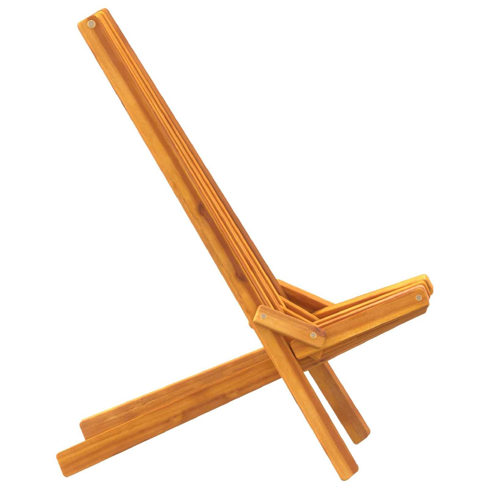 vidaXL Sedia 2 PCS Marrone 69 x 56 x 84 cm Legno di Acacia Massello, Sedia Pieghevole Rustica da Giardino e terrazzo, Relax in Acacia, Perfetta per Il Patio, Beige