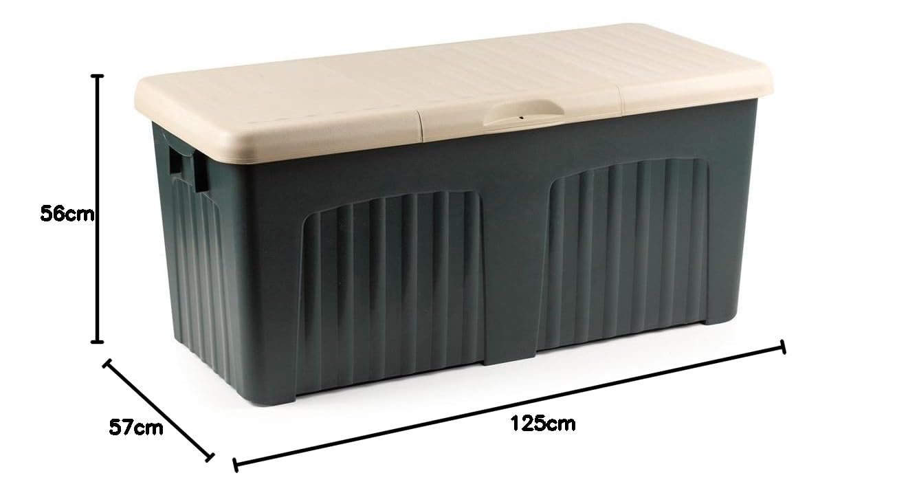 Dmora Baule Foligno, Contenitore portaoggetti multiuso, Baule moderno, 100% Made in Italy, 125x57h56 cm, Grigio