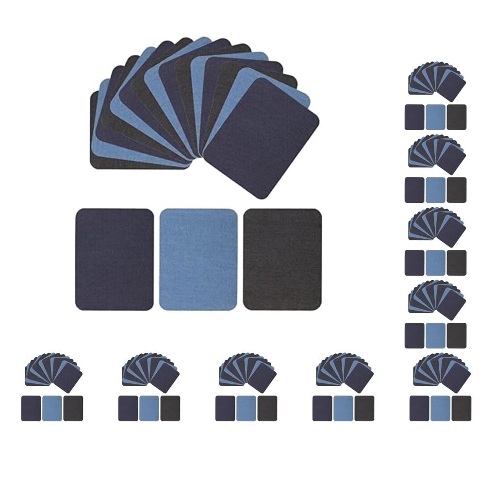 10 Set 18 Stück Jeans-Flicken zum Aufbügeln DIY Ellenbogen/Knie Reparatur Flicken für Jeans Jacke