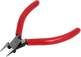 Aexit Red Plastic Pliers Coated Grip Spring Loaded Side Cutter Diagonal Wire Cutting SLI-p-Joint Pliers Plier Nippers