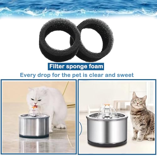 Filtros redondos para fuente de agua de gato 8 unidades miniatura 4