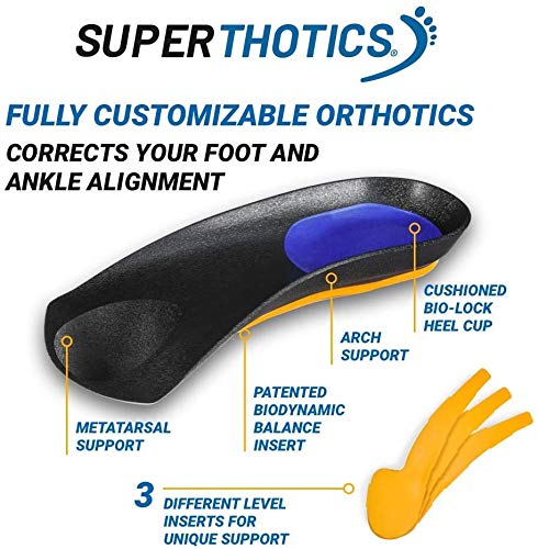 Superthotics Customizable Orthotics, Relief Cushions & Peppermint Lotion Deluxe Bundle For Men & Women Align The Body To Relieve Foot, Hip, Knee & Back Pain Plantar Fasciitis Relief Men’s 9.5-11 #TOP3