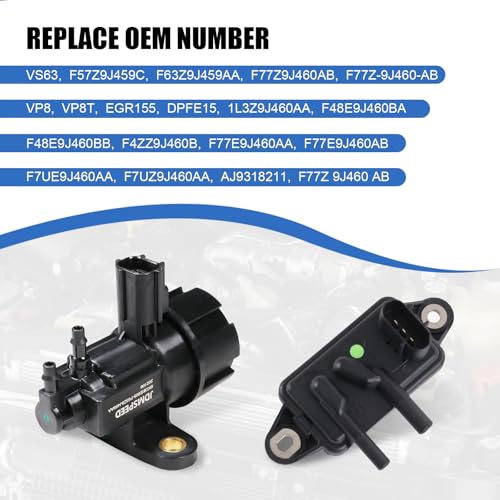 image for CARMOCAR EGR Pressure Feedback Sensor DPFE15 + EGR vacuum solenoid val