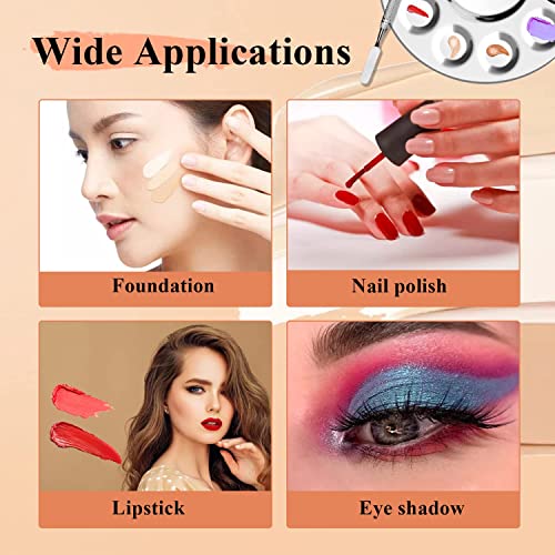 Make Up Mischpalette, Witbicg Makeup Spatula Palette Edelstahl Kosmetik Spatel Für Nail Art, Lidschatten, Wimpern, Make-Up, Professionelle Pigmentmischung, Leicht, Einfach Zu Säubern (16x12.5cm)
