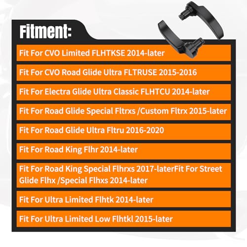 Kit de Palanca de Seguro para Alforja de Acero Inoxidable compatible con Harley Davidson Touring Street Glide Electra Glide Road King Road Glide Ultra Limited FLHR FLHT FLHX FLHTK 2014-2024 (Trasero) miniatura 6