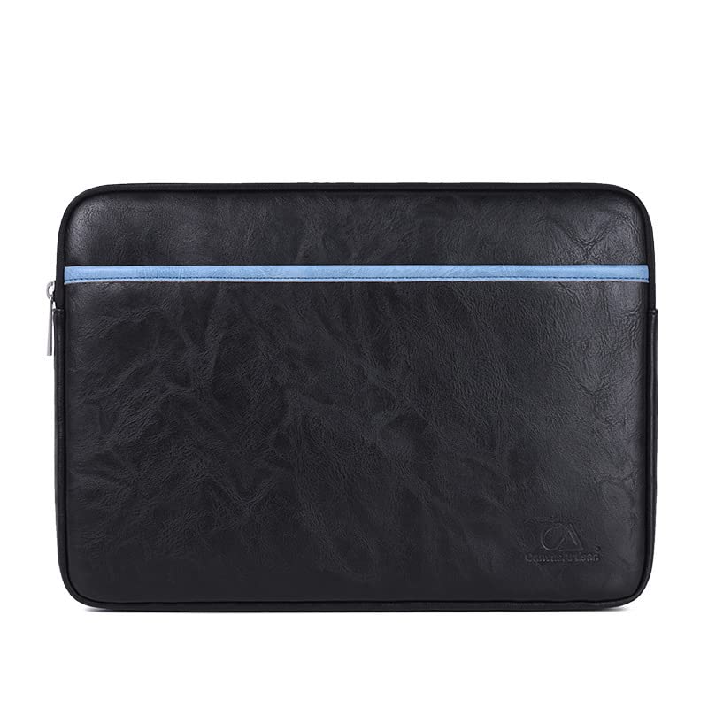 Red LemonRed Lemon Canvas Artisan Premium Universal Laptop Sleeve 13.3" 13.3 Inch PU Leather Case Bag Briefcase Water-Resistant Shockproof for MacBook Air Pro Laptop Notebook Tablet (Black & Blue)