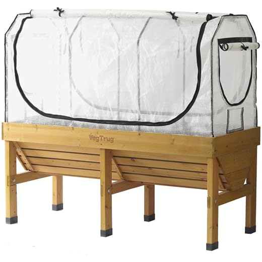 VegTrug Classic Greenhouse Frame and Multi-Cover Set, Compatible with Medium Classic VegTrug Planter, 28" x 70.7" x 35.4", White