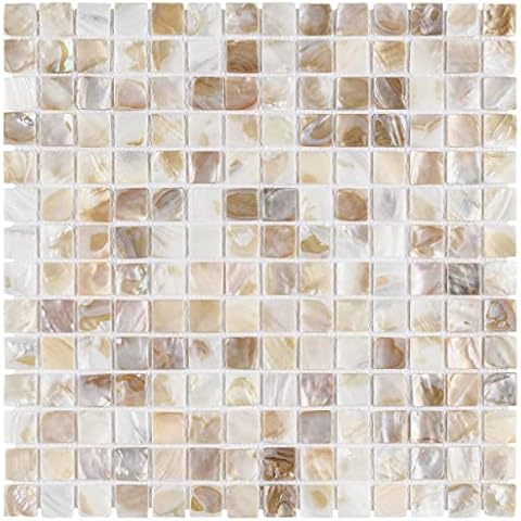 Merola Tile Conchella Square Shell Tile Cover