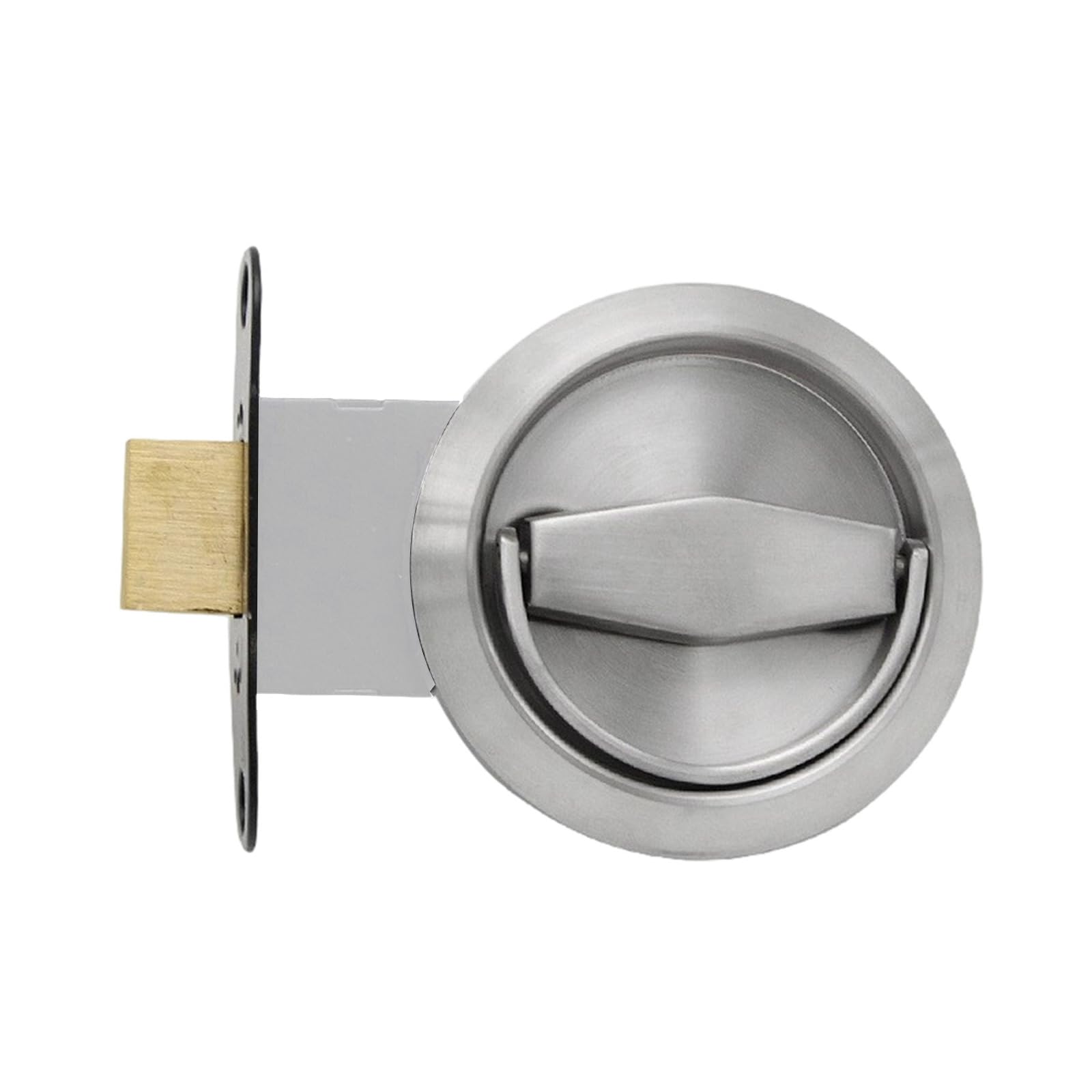 Shyyoulqe Multicolor Concealed Handle Round Double Sided Stainless Steel Pull Rings Invisible Handles Hardware Keyless Pocket Door