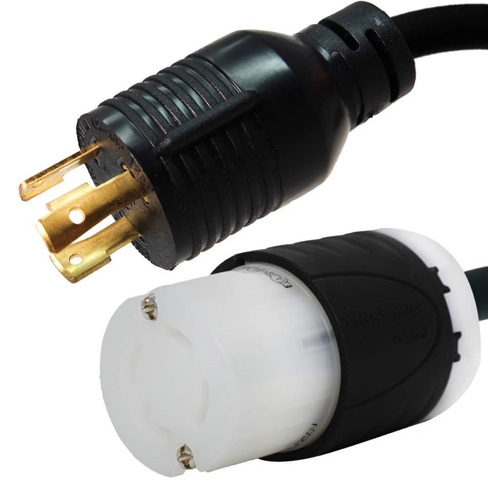 NEMA L6-30P to L14-30R Power Cord - 3 Foot, 30A/250V, 10/3 AWG - Iron Box # IBX-3539-03 (3 ft, Custom)