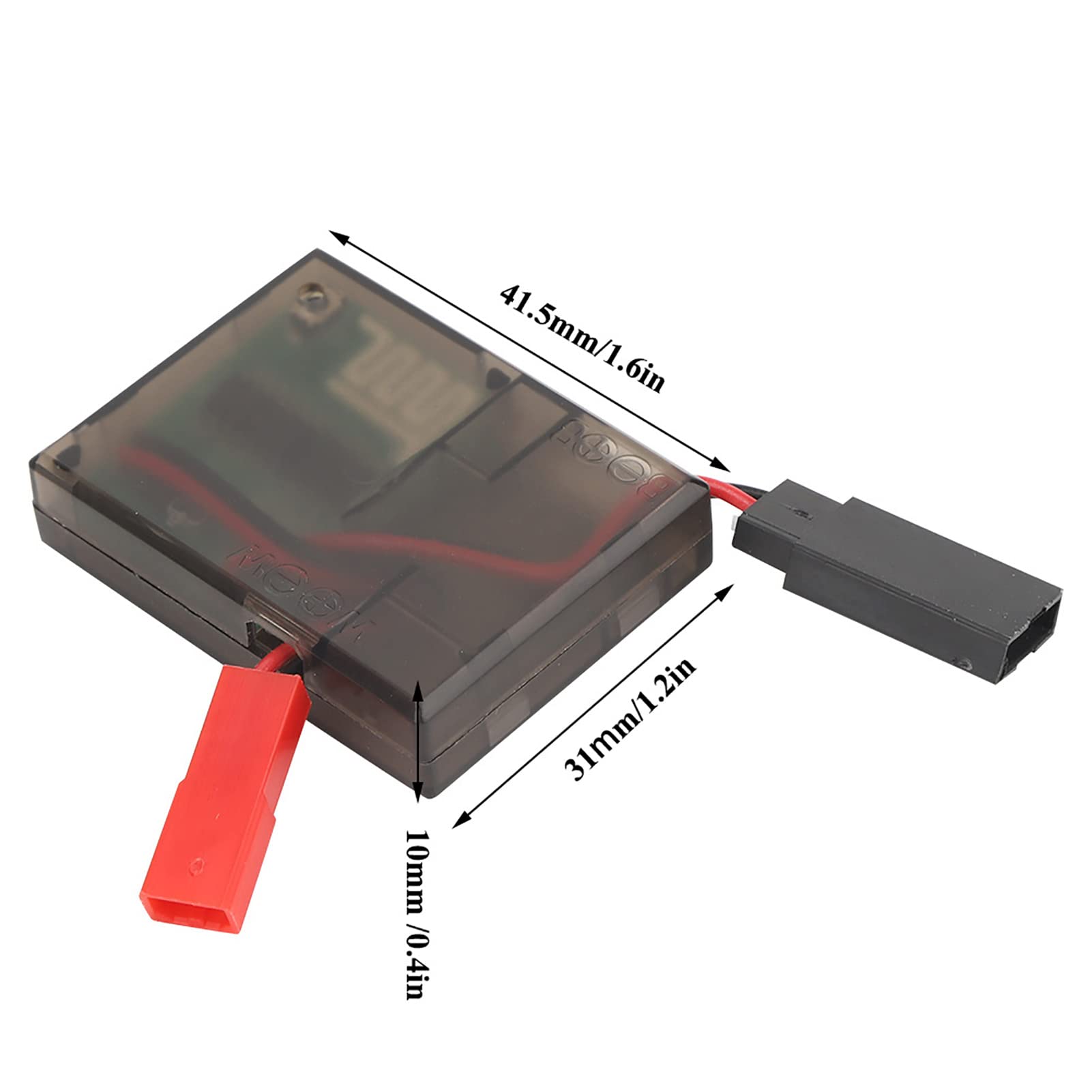 equlup RC Wireless Remote Receiver, Simulated Winch Controller Receiver Kit 41.5x31x10mm/1.6x1.2x0.4in Transmitter Power Switch for 1/10 RC Crawler