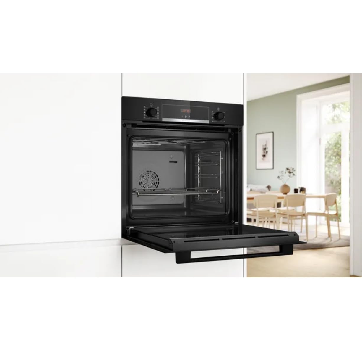 HQA534BB3 Four électrique à convection, multifonction, 71 litres, noir, classe énergétique A+