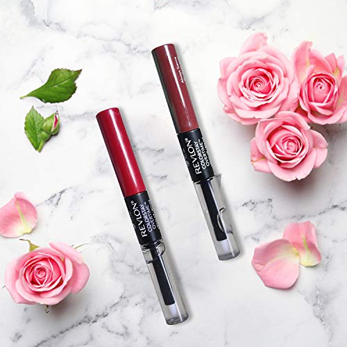 Image of Revlon Colorstay Overtime Lip Color, Glossy Finish - Ultimate Wine, 2ml + 2ml