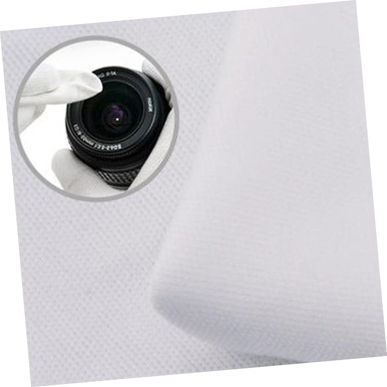 Paños de Limpieza Antiestáticos de Microfibra 6x6 Pulgadas, 100 Piezas | Lentes de Cámara y Superficies Delicadas Color Blanco Poliéster Uso en Montaje de Computadoras E Industria