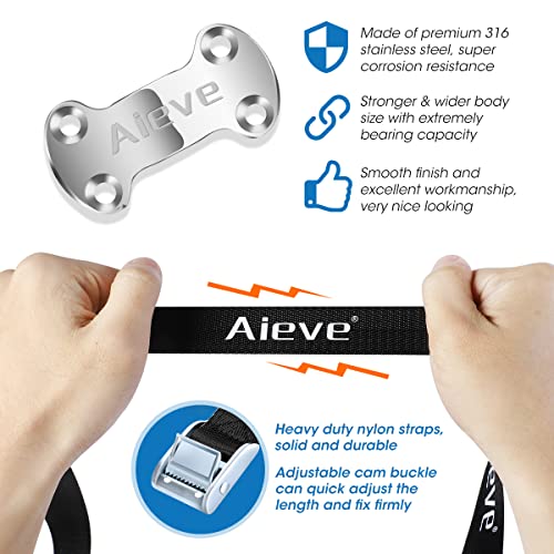 Aieve Cooler Tie Down Kit, Cooler Tie Down Straps For Yeti, Cooler Hold Down Straps Kit, Ice Chest Lock Bracket, Cooler Accessories Secure Yeti Coolers Rtic Coolers To Boat, Deck, Truck Bed, Trailer #TOP2