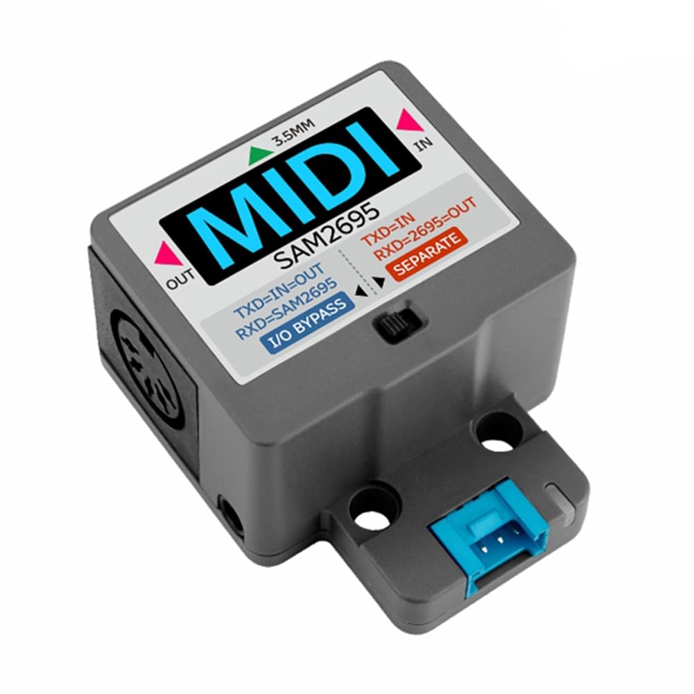 Unité M5 Midi Port Série vers Unité Midi Sam2695 Interface de Traitement Audio 3.5 pour Systèmes de Reconnaissance Vocale M5 Atom AI
