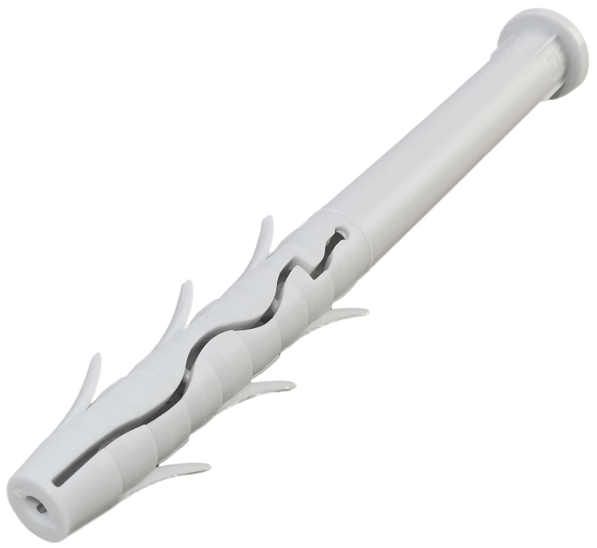 AERZETIX - C57416 - Set van 10 universele pluggen met klopribben 12 x 140 mm met flens - van kunststof/nylon - voor metselwerk bevestiging van beton, baksteen, steen, cementblok