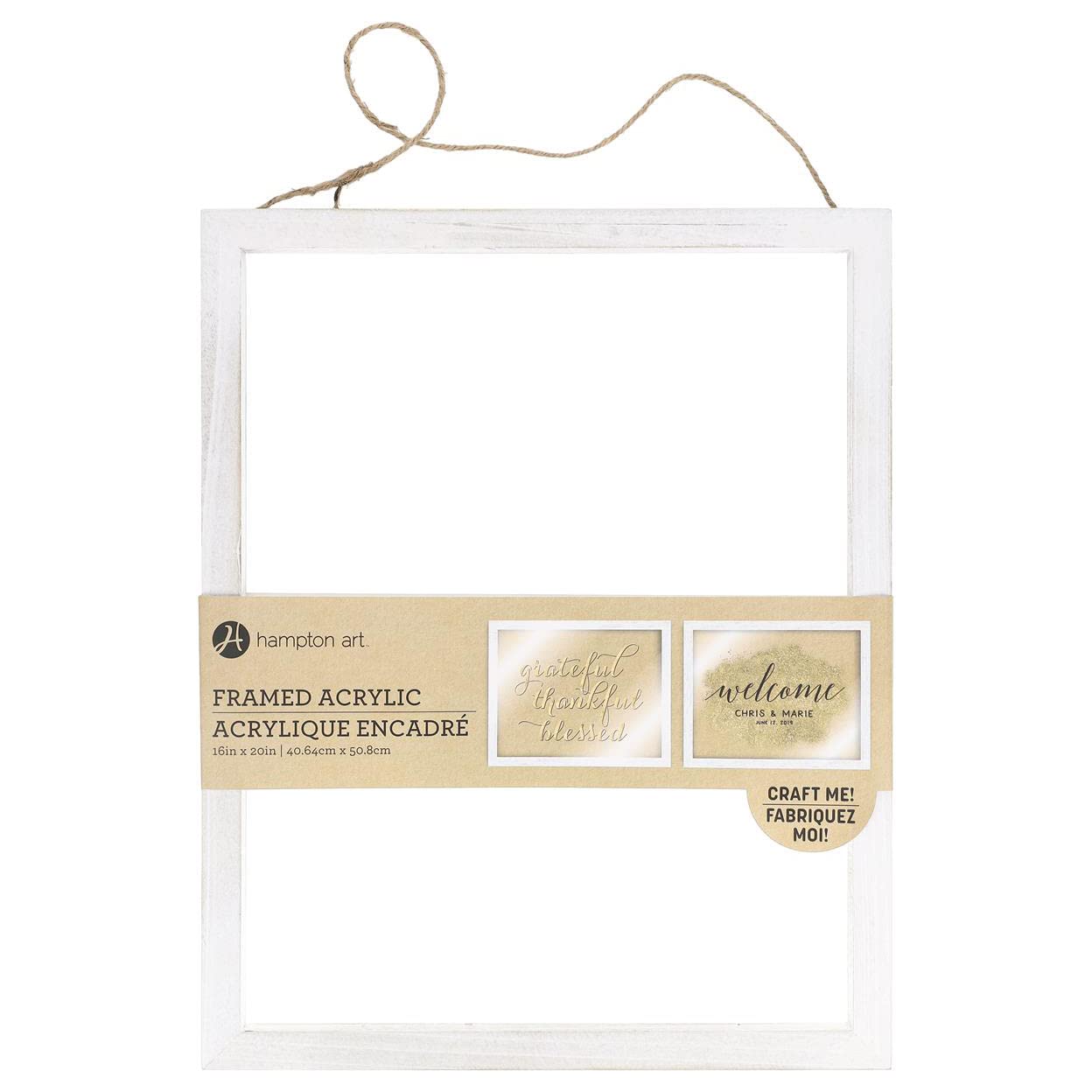 Hampton ArtFramed Acrylic 16x20 White