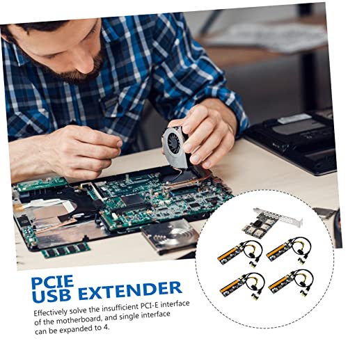 Tarjeta de expansión PCI-E Riser Holibanna con conector pin de alimentación para suministro de computadora 2