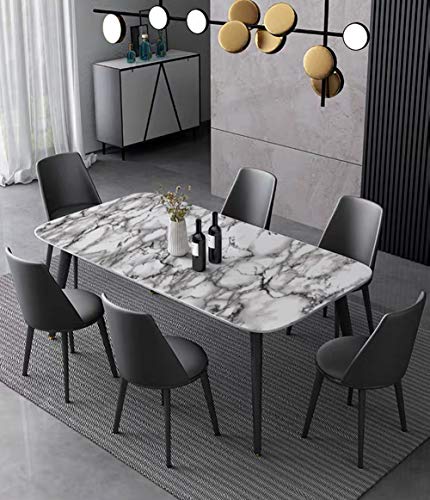 Image of Yancorp 16 inchx120 inch White and Black Contact Paper Marble Wallpaper Peel and Stick Countertops Backsplash for Kitchen Waterproof Renter Friendly Wallpaper Papel Tapiz para Pared