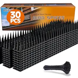 30 Pack Bird Spikes, Bird Deterrent Spikes for Squirrel Raccoon Pigeon Animal Defender Spikes Anti Bird Spikes to Keep Birds Away