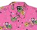 Neff Disney Men's Mickey Mouse Floral Hawaiian Print Button-Down Shirt (Pink V1, Small)