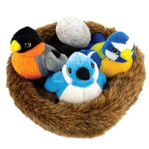 Madzee Bird Toys – Cute Stuffed Animal Bird Nest for Kids – Plush Toy with Birds, Egg, Nest – Stimulating Plush Bird Nest for Creative Play