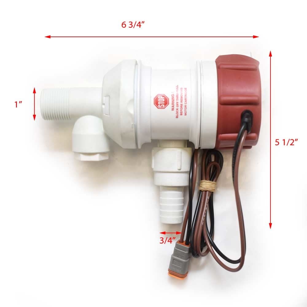 Regola 800GPH Pompa Acqua Seacock