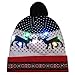 Produktbild Ears Männer Frau Damen Weihnachtsmütze Weihnachtsmann Elch Drucken Geweih Süß Mütze Stricken Beleuchten Bunte Lichter Festlicher Hut Faser Leuchtende Mütze Winter Warm bleiben (M, H)