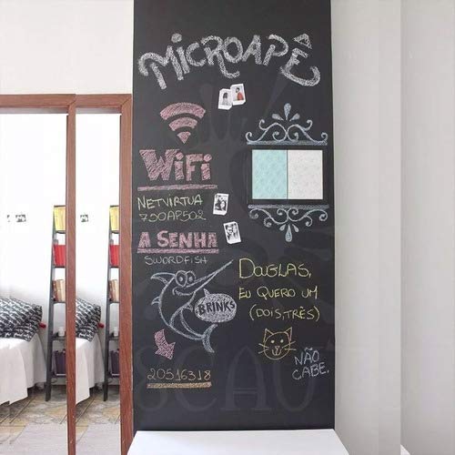 Papel Parede Adesivo Lousa Quadro Negro Preto Fosco 0,5m x 1m