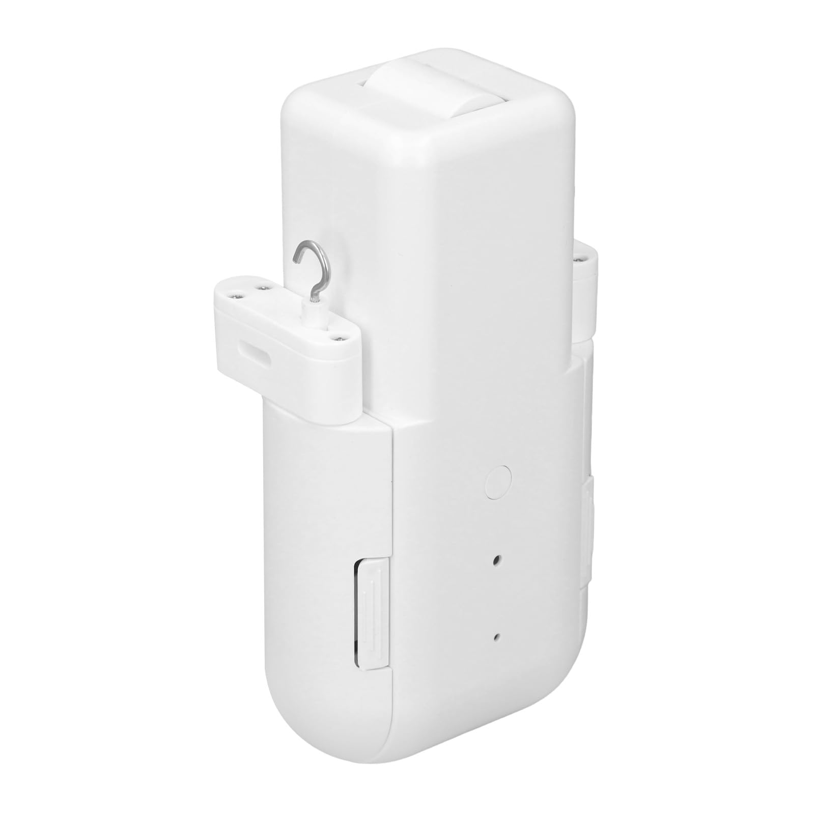 ViaGasaFamido Motor de Cortina Inteligente WiFi, Abridor de Cortina Silencioso Automático con Correa de Tracción y Soportes, para Rieles en Forma de U con Varilla Romana