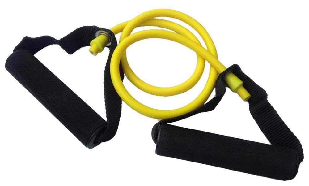VIRTUAL WORLD Pull Gym Rope Stretching Band Rubber Exerciser Toning Resistance Tube Latex with D Foam Handles Sports Equipment for Exercise Home(120cm), Random Color (B08N44X4R4) Amazon Price History, Amazon Price Tracker