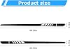 2 Piezas Calcomanía de Falda Lateral para Auto, Raya de Carreras Personalizada para Puerta Capó Techo, Estilo Deportivo Creativo Decoración Exterior DIY Accesorios Universales (Negro) 3