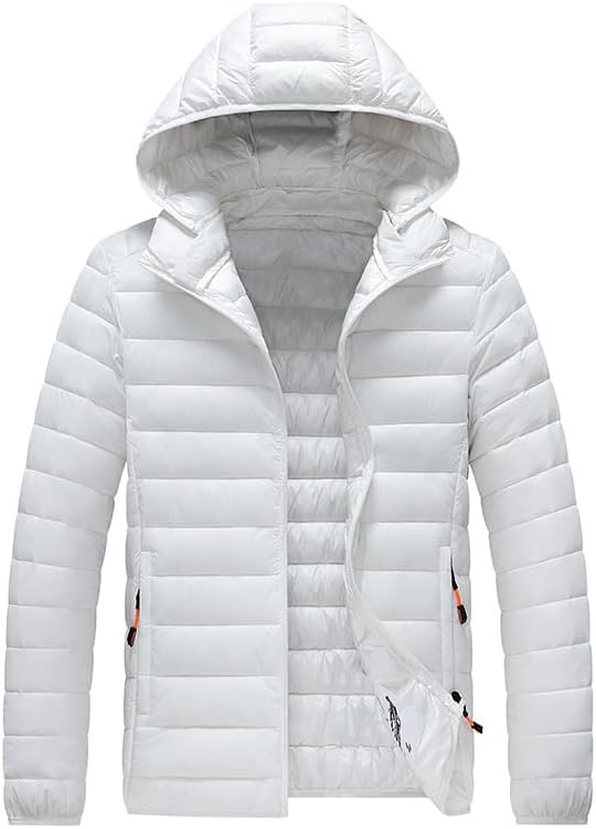 Men's Lightweight Waterproof Foldable Hooded Down Jacket