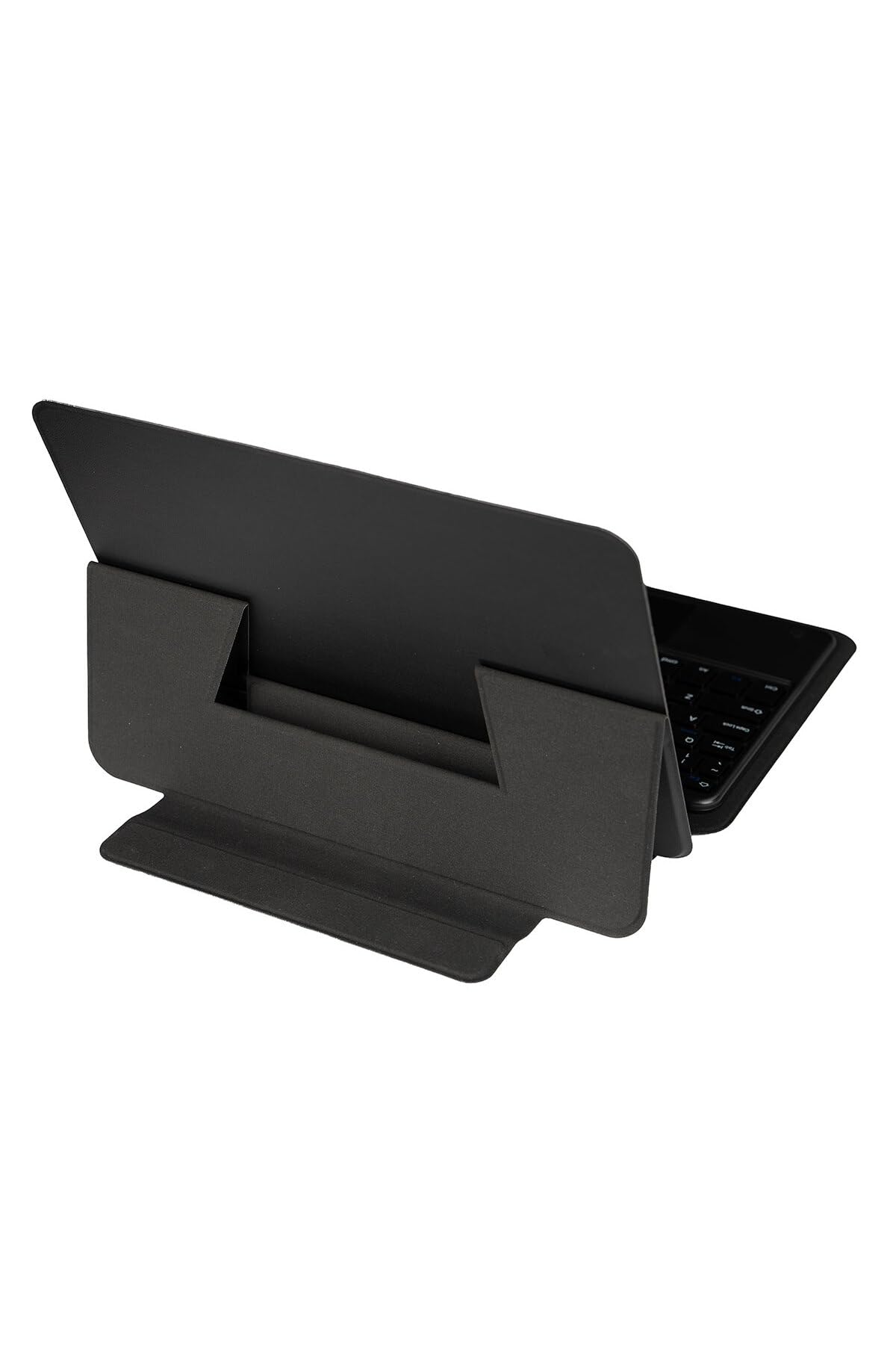 CONSTRAIN - Galaxy Tab S9 ile Uyumlu Border Keyboard Bluetooh Bağlantılı Standlı Klavyeli Tablet Kılıfı-Siyah