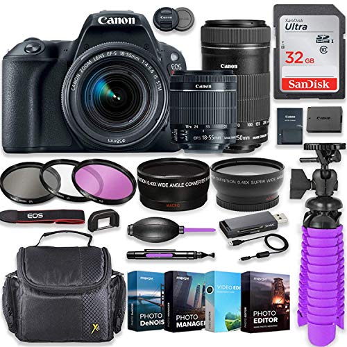 Cámara Canon EOS Rebel SL2 DSLR 24.2MP con lentes y accesorios